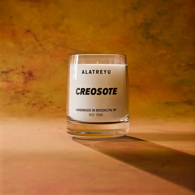 Creosote Scented Candle, Creosote Leaves, Orange Peel and Leather, The Smell of Desert Rain, Hand-Poured Soy Wax Candle, Pay What You Can