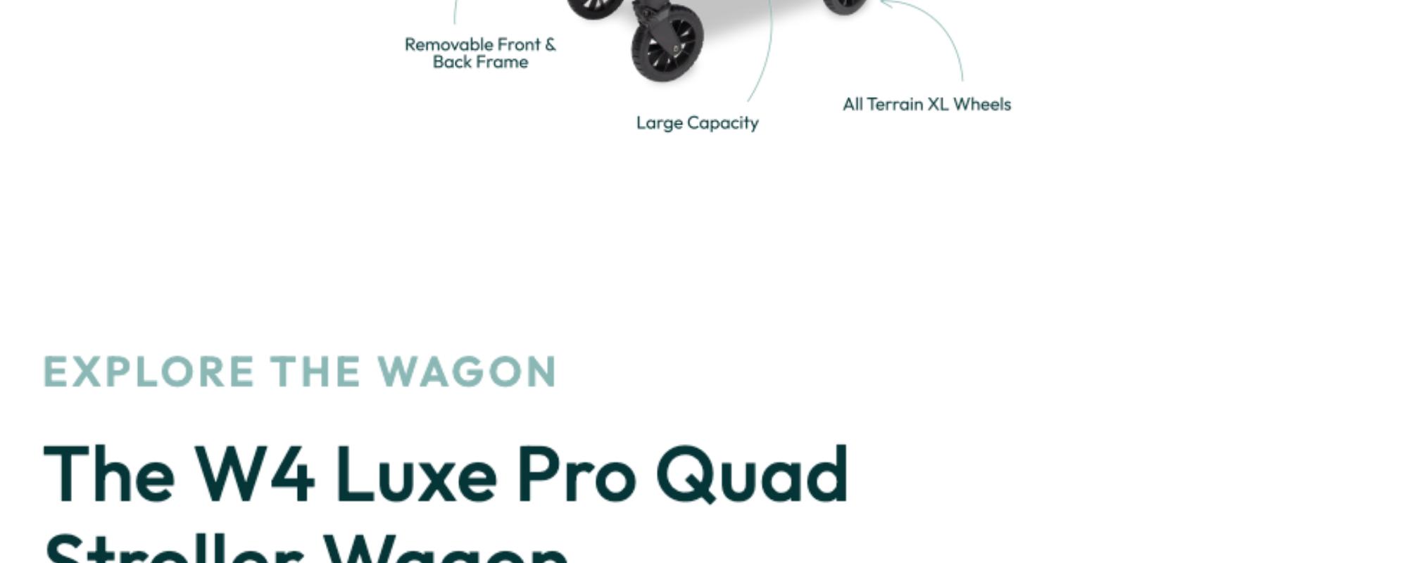 W4 Luxe Pro Stroller Wagon (4 Seater)