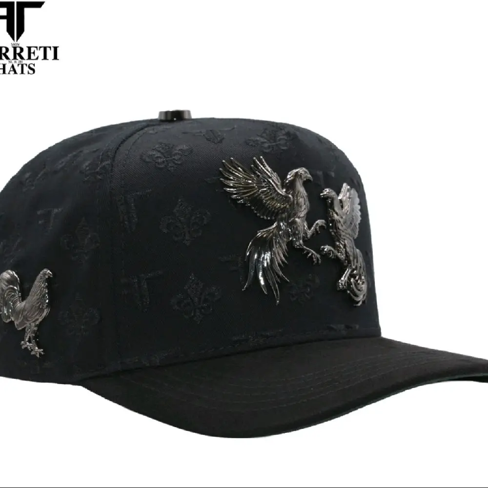Ferreti Brand Rooster Hat, Black Color