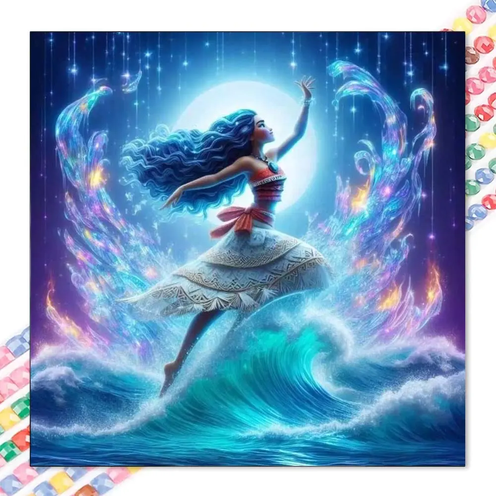 1 DIY Diamond Painting Kit, 5D Diamond Art Set, DIY Decoration, Dancing Girl Diamond Painting Kit Full Round Drill, Mosaic, Diamond Art, DIY Art Home Decoration, Suitable for Christmas.