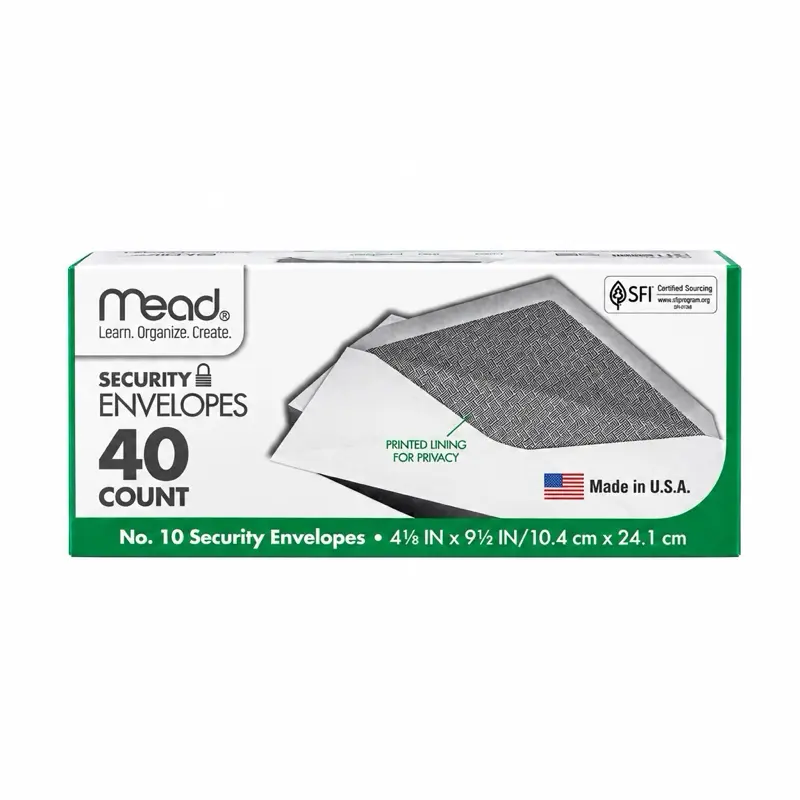 Office Stationery Envelopes, 40-Count Self-Seal Envelopes for Postal Supplies (Computers & Office Equipment Use)
