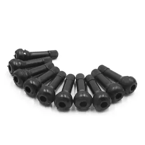 10pcs TR414 Black Car Tubeless Vacuum Snap-in Tire Tyre Valve Stem w Dust Cap