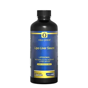 Cell Queue Liver Detox Support, Liposomal Liver Cleanse Detox & Repair - Liver Sauce Liquid with Milk Thistle, DIM, Quercetin, Lipoic Acid and Dandelion Root Supplement - Supports Bile & Toxin Momentum, 3.38 OZ