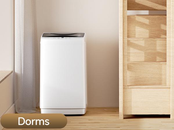 Portable Washing Machine, 7.7 lbs Full-Automatic Compact Laundry Washer, Stainless Steel Drum, 10 Wash Cycles, Auto-Balance Detection, LED Display, Mini Washer for Home, Apartment, Dorm