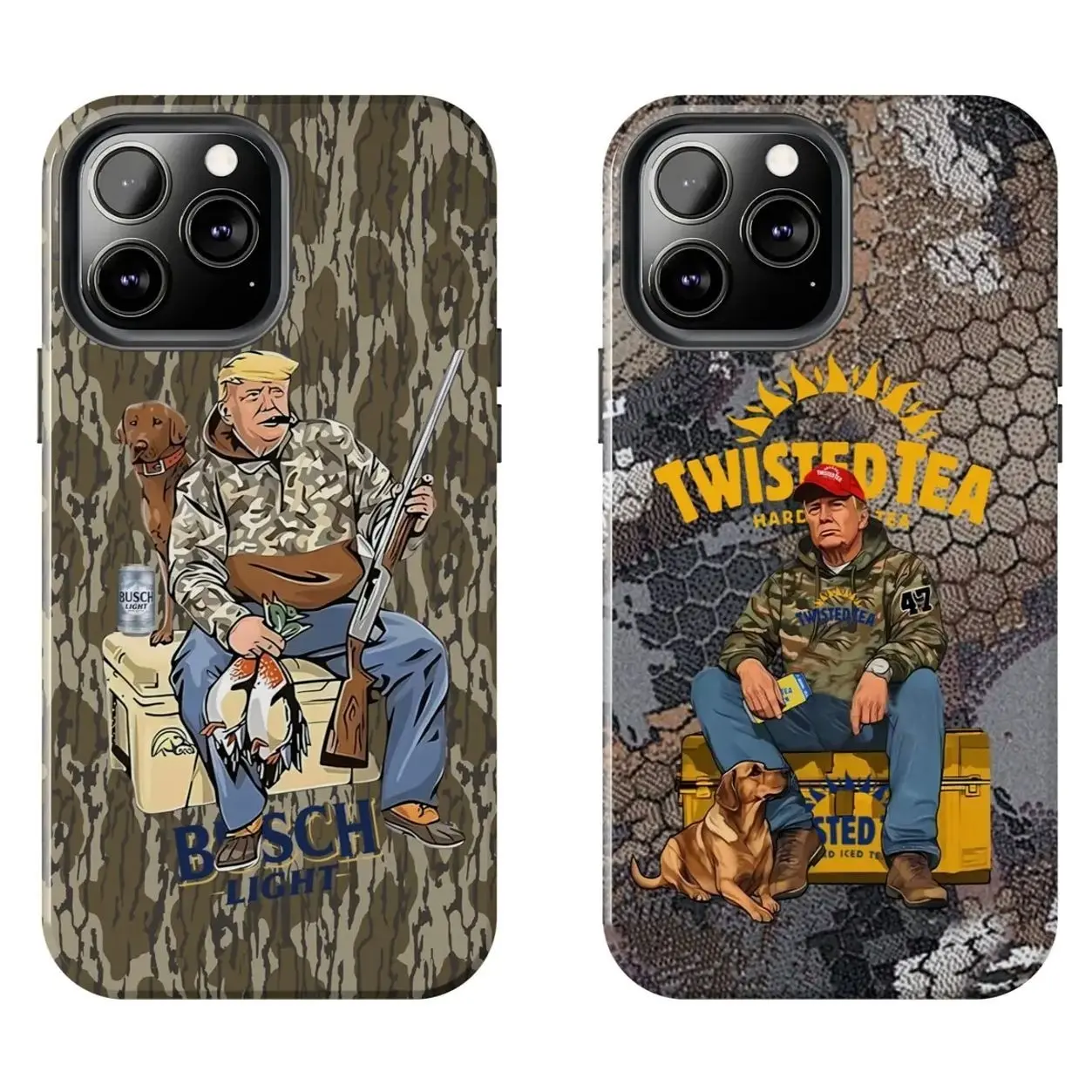 Presidential Timber Camo Duck Hunting Case Compatible with iPhone 17, 16, 15, 14, 13, 12, 11, 8, SE, XR, X, XS Max, Pro, Plus