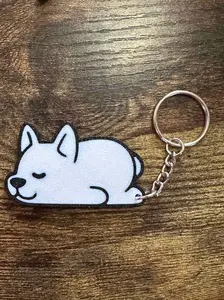 3D Printed Custom Lazy Dog Bag Charm/Keychain