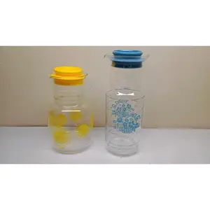 Vintage Pyrex Cornflower Country Blue Basket & Lemon Slices Glass Juice Carafe