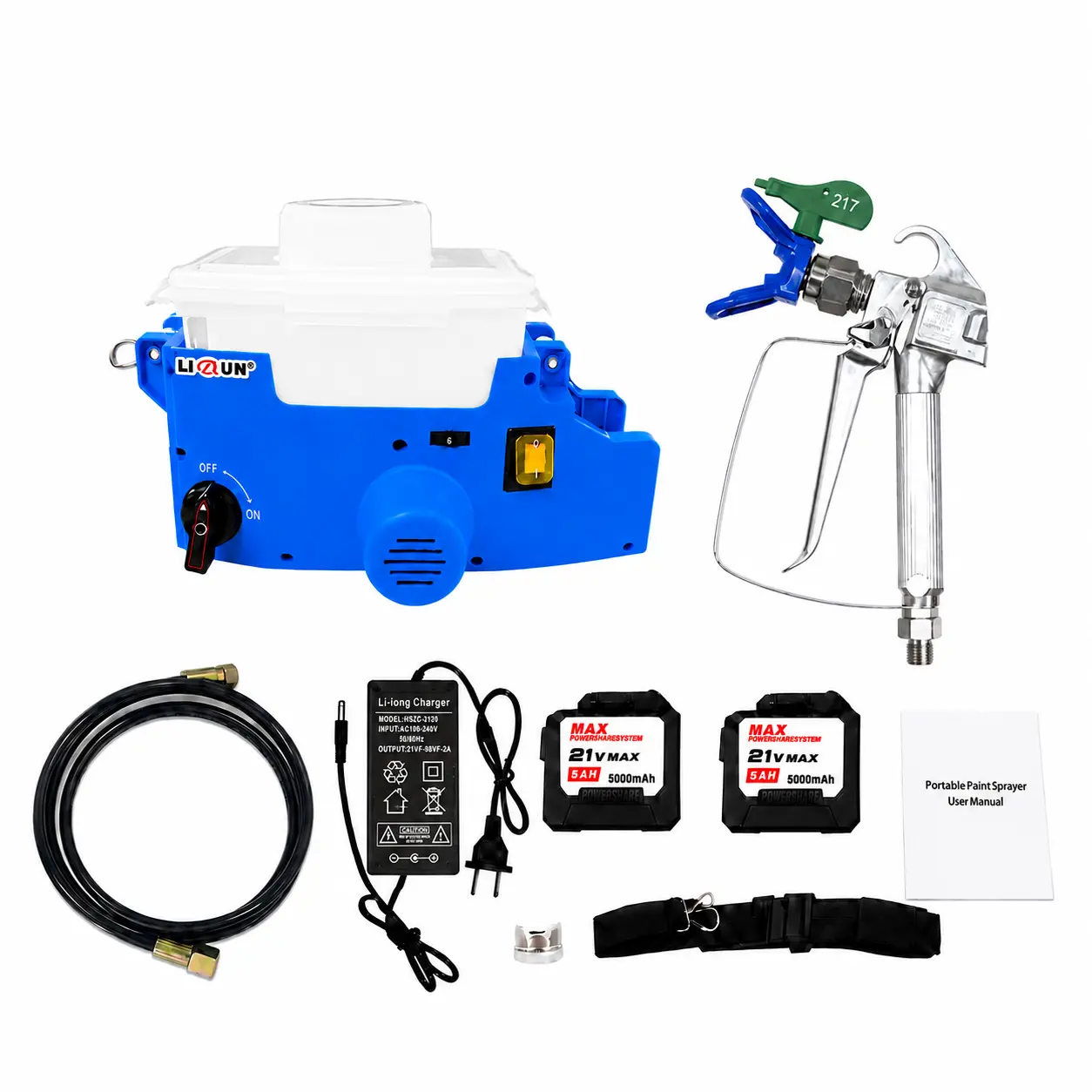 21V Cordless Backpack Airless Paint Sprayer, 500W 2300 PSI, 0.29 GPM High-Pressure Paint Sprayer, 0.45-Gal Paint Hopper, Portable Shoulder-Carry Design for Walls, Cabinets, Doors, Furniture, Fences & DIY Projects