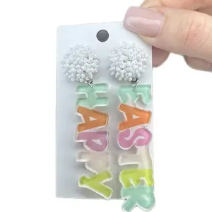 Happy easter earrings