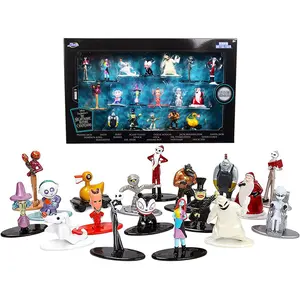 Jada 32912 Tim Burtons The Nightmare Before Christmas Diecast Figurines Nano Metalfigs Series - Set of 18