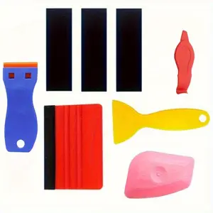 Vinyl Wrapping Tools Kit with Scraping Cutter, Film Squeegee & Spatulas - Heavy-Duty Plastic Window Tinting Tools for Car, Truck, RV, Motorcycle