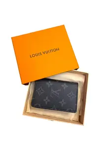 Pre-owned Louis Vuitton leather Small Leather Goods Classic Monogram Wallet Black LVA11260512