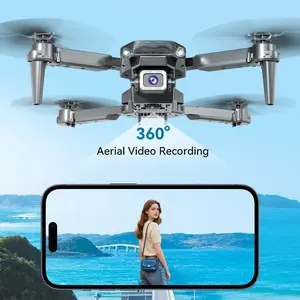 TongLi DR1916 Foldable RC Quadcopter Drone Model equipped with low battery alarm and LED night flight lights optical flow positioning hover, crash-resistant design, 90° adjustable aerial camera, outdoor daily shooting toy, ideal holiday gift for teenagers