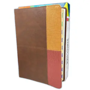 Study Bible in Spanish letter 11 points Reina Valera 1960 Imitation Leather Cocoa and Terracotta with Index