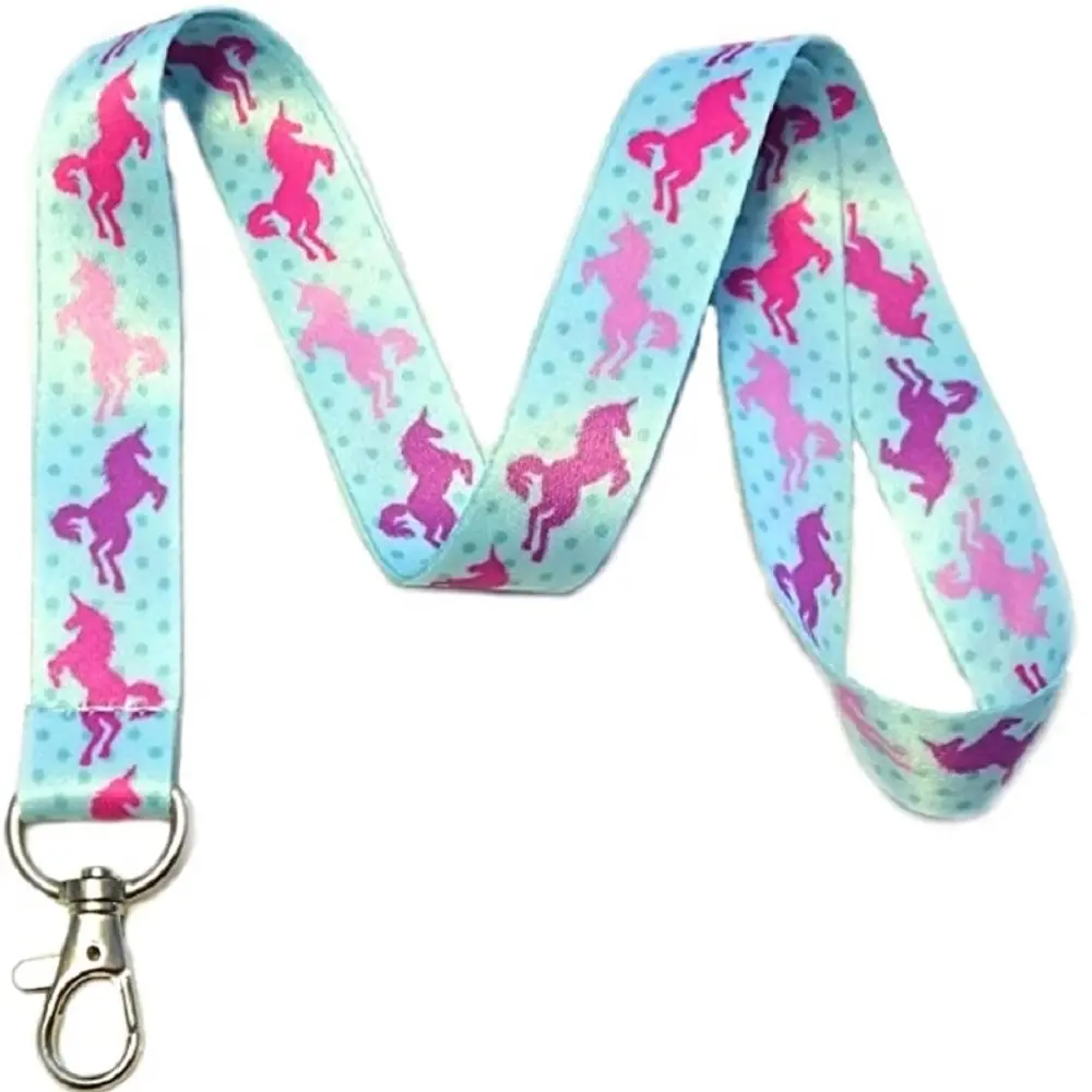 Execucat Lanyard - Unicorn Polka - ID Badge Holder & Keychain Execucat Lanyard - Unicorn Polka - ID Badge Holder & Keychain