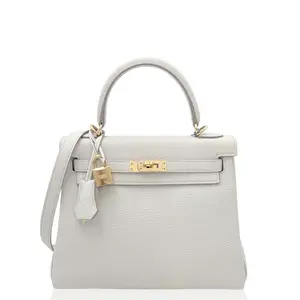 Pre-owned HERMÈS Leather tote bags Hermes Kelly 25 Togo 8L Beton (jd0906a0)