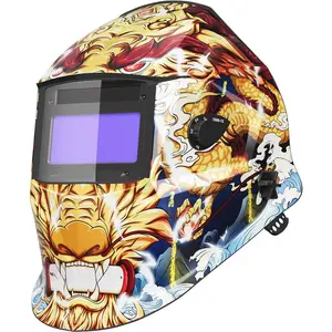 Welding Mask, 4 One Arc Sensor Automatic Light Welding Cap, Solar Welding Mask, 1/1/1/1 Top Optical Definition Welding Mask, Wide Shading Degree 4/9-13 Suitable for Tig MiG Arc Welding, Color 12