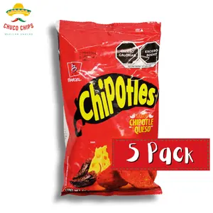 Barcel Chipotles | Sabor A Chipotle Y Queso | 5 Pack of Chips | Authentic Mexican Chips | Snack Corn Cheese Crispy Crunchy | Mexican Chips & Snacks by Chuco Chips