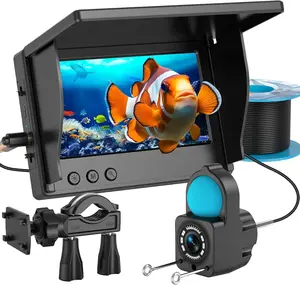 Underwater Fishing Camera 1080P HD, portable fish finder, equipped with 4.3inch LCD display and infrared night vision function, IP68 waterproof, can be submerged in water 30m, 5000mAh battery, suitable for ice lake, boat, and kayak fishing#Summer Scenery