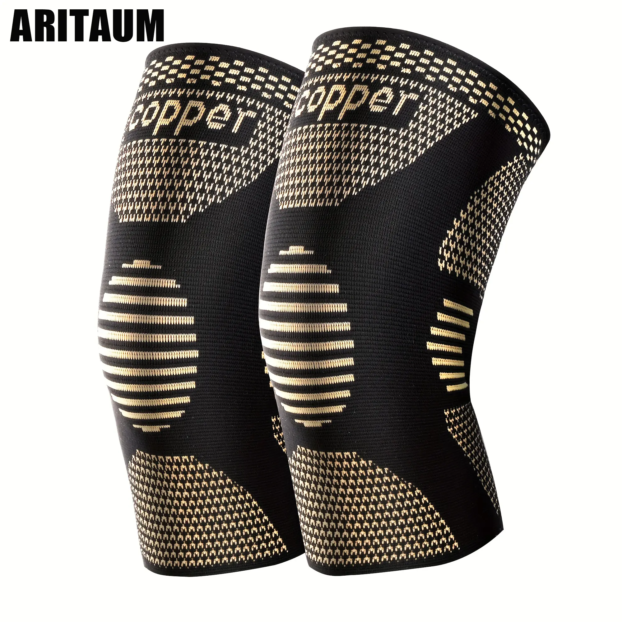 ARITAUM Copper Compression Knee Brace for Women & Men - 2 Pack Knee Brace for Women Running Knee Protection, Knee Support Compression Sleeve, Workout Sports Knee Braces