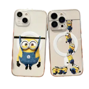 Magsafe Magnetic New Funny Anime M-Minions  Phone Case for iPhone 17 Air 16 15 14 13 12 11 8 7 Plus Pro Max X XR XSMax Soft Clear Cover Protection Protective