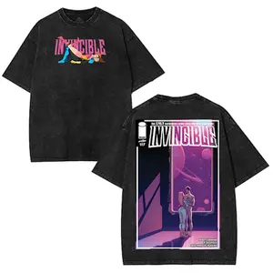 Invincible Mark Grayson Atom Eve Love Comics Wash Tshirt Cotton T-shirt Universe Cartoon Shirt - INV10028Graphic tees Top Soft lover graphic tee streetwear