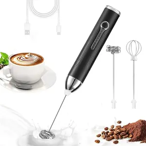 Rechargeable Handheld Coffee Frother Cordless Milk Frother, Electric Milk Frother & Drink Whisk Mixer, Mini Foamer for Lattes,Cappuccino, Matcha & Hot Chocolate