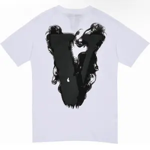 Big V Letter Tee Shirt Unisex Menswear Shortsleeve Streetwear Cotton