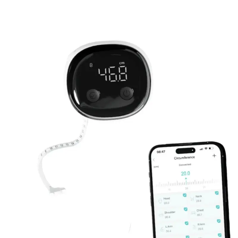 Smart Body Tape Measure, Bluetooth-compatible Compatible Retractable Fat Bmi Tool, Fsa Hsa Eligible for Fitness Health Tracking & Weight Loss Gifts