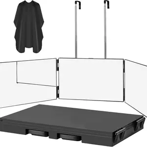 3 Way Mirror for Self Hair Cutting,360 Haircuts  Men for Barber Use Tools,to See Back of Head,Tri Fold