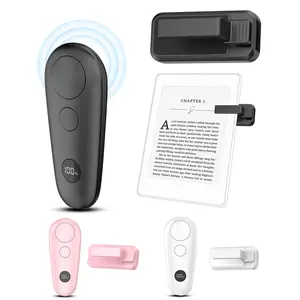 Remote Control Page Turner for Kindle, 1 pc Rechargeable eBook Page Turner with Power Display, Page Turner Clicker for ipad Tablets Reading Novels with Wrist Strap