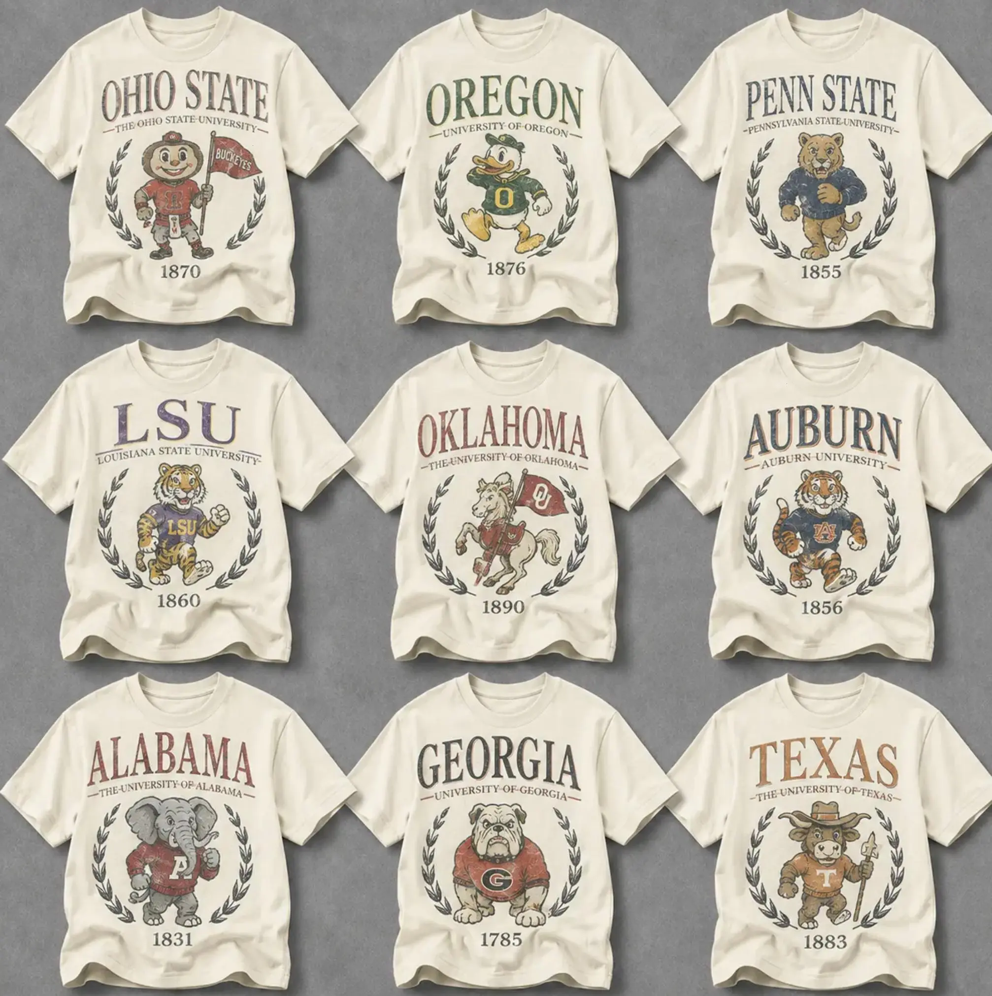 Vintage All Team College Mascot Unisex Shirt, Classic University T-Shirt, Game Day Gift for Men Women