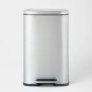 45L Rectangular Step Trash Can Silver - Brightroom 45L Rectangular Step Trash Can Silver - Brightroom