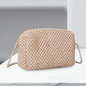 Stylish Women s Woven Crossbody Bag with Adjustable Strap and Zipper Closure Chic Shoulder Purse for Travel and Shopping