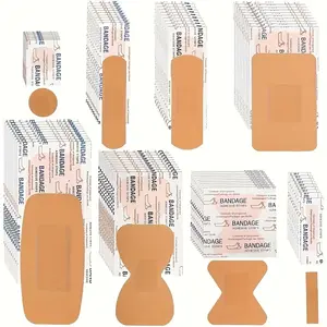 160-Pack PE Bandages with Cushioned Pads | Waterproof, Breathable Multi-Care Wound Dressings Set for Home, Outdoors & First Aid