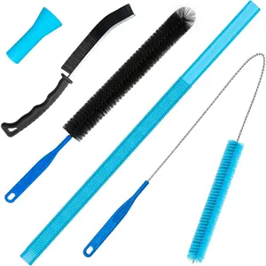 Dryer Vent Cleaner Kit - Compatible Universal Vacuum Attachment Hose with Most Vacuum Cleaner, Dryer Lint Cleaner Kit and Cleaning Brush Tools for Efficient Dryer Vent Hose Maintenance Black