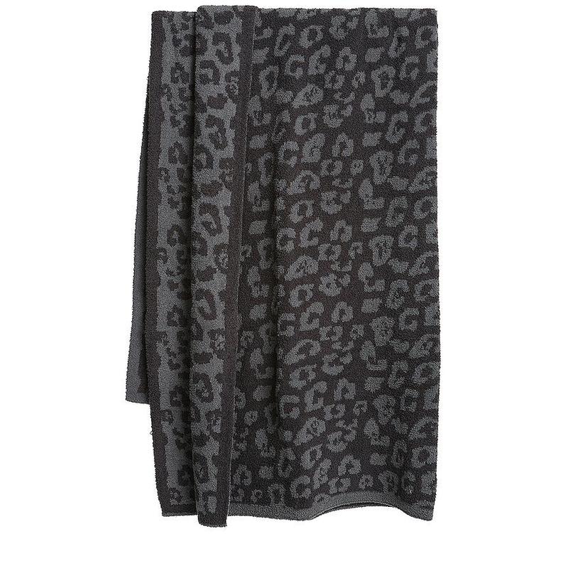 Barefoot Dreams CozyChic Barefoot in the Wild Throw in Graphite & Carbon