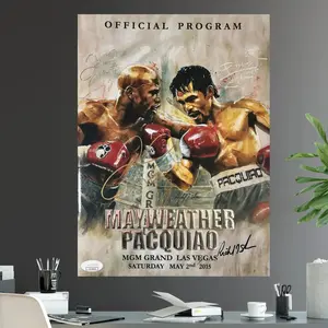 Floyd Money Mayweather Vs. Manny Pacquiao Undisputed Light Welterweight World Championship Battle Fight Program POSTER UNFRAMED Print iconic boxing