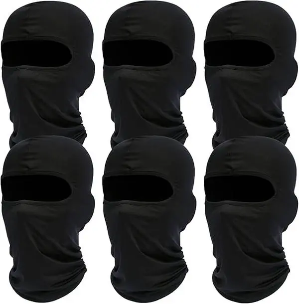 6/9 pack Ski Face Mask Full Face Cover Breathable Neck Gaiter Motorcycle Scarf for Men Women Outdoor Sports Fashion Accessories