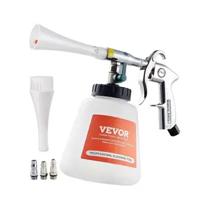 VEVOR Car Cleaning Gun, 6-9.2 Bar High-Pressure Air Blow Gun with 2 Set Nozzles & 1L Liquid Bottle, Vortex Cleaning Gun, Quickly Blasts Dirt and Dust from Surface, Work with 1/4 NPT Air Compressor