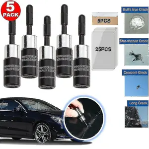 5pack Auto Glass Nano Repair Fluid Car Windshield Resin Crack Tool Kit Crack js