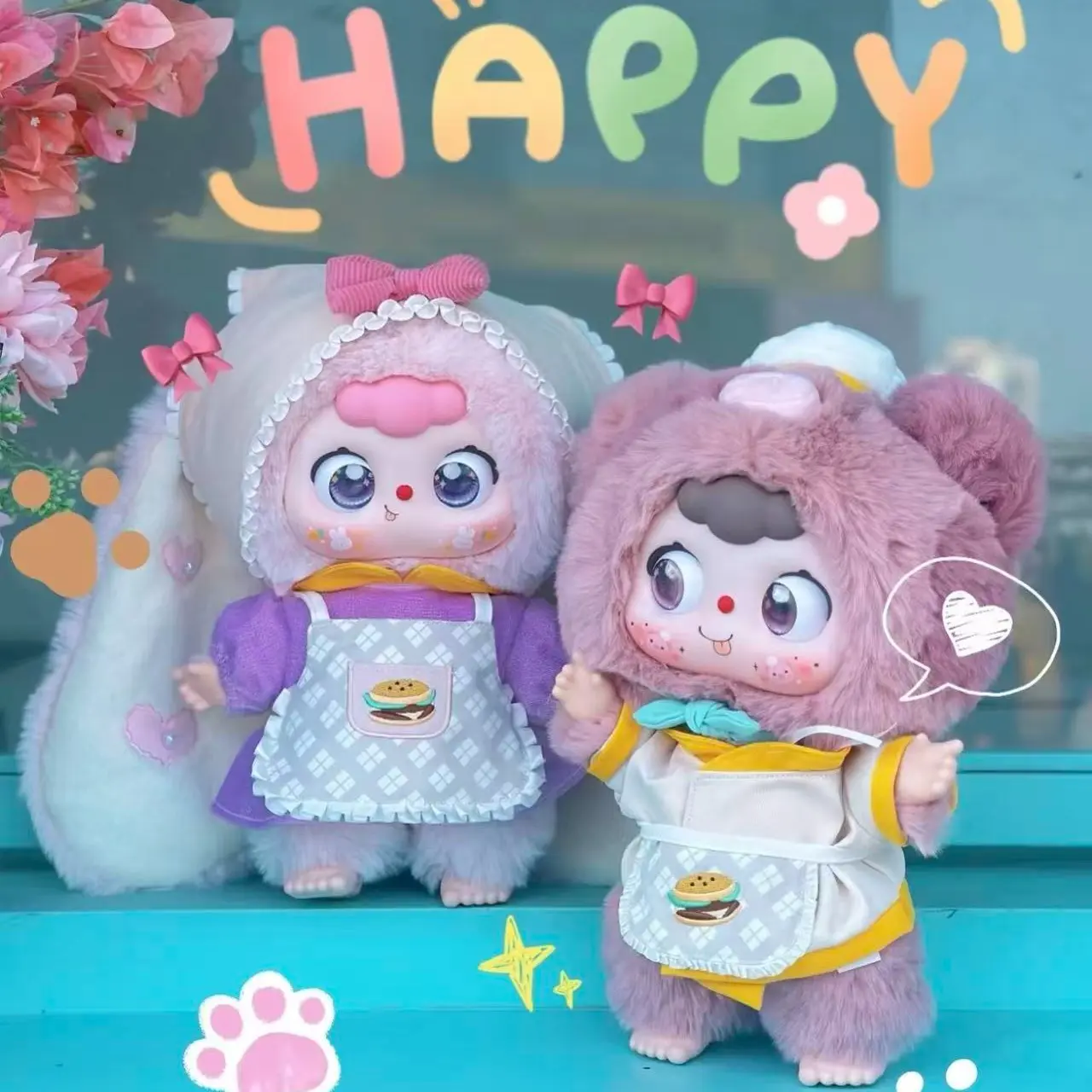 [Buy 3 get 4] Doubao Plush Blind Box-disappearing bueger,Bunny Plush Dolls,Soft Furry Collectibles,Backpack or clothing decoration,Stuffed Animal