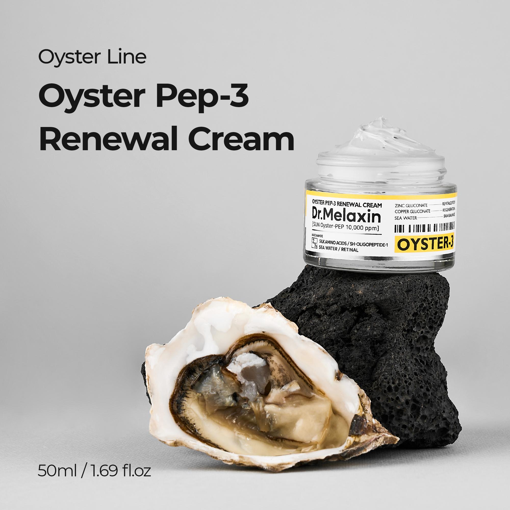 [Dr.Melaxin Official] Oyster Pep3 Renewal Cream | Anti-aging, Wrinkles, Elasticity, Brightening, Dull Skin, Hydration  | Korean Cosmetics | 50ml