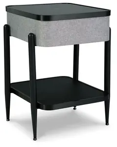 Jorvalee - Accent Table with Speaker - Gray / Black