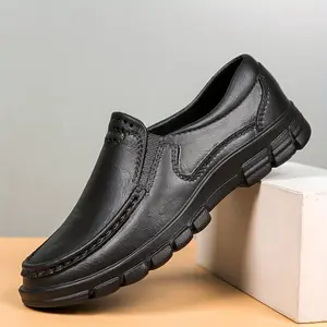 JuBang Men's Solid Color Slip on Driving Shoes, Casual Comfortable Breathable Walking Shoes, Non-slip Waterproof Shoes, Fashionable Shoes for Daily Wear, Loafers