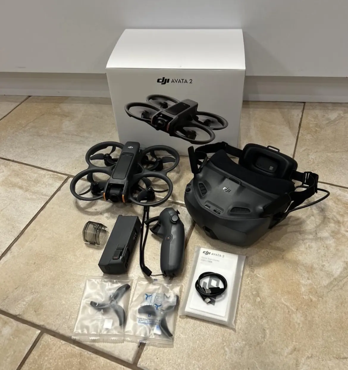 New Dji Avata 2 Fly More Combo Full Set