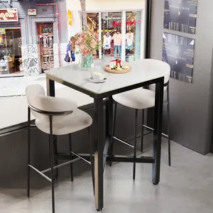 Tall Square Bar Table – Pub Height Bistro Table for Kitchen, Dining Room, Balcony, or Home Bar