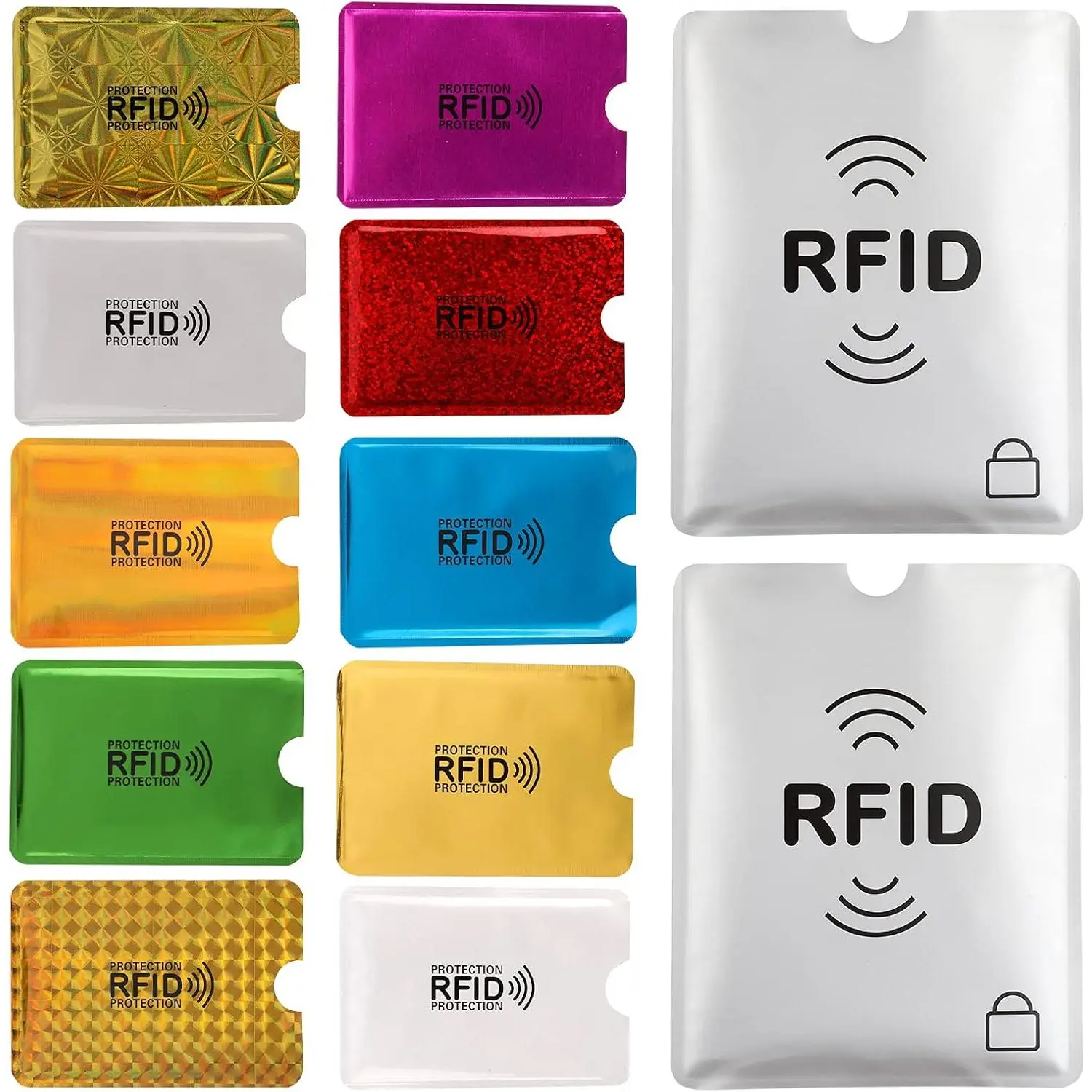 plastic sleeves for credit cards valonic set of 6 RFID blocking - insertion from the top, Card Protector sleeve wallet made to last and made to fit all credit and debit cards RFID Credit Card Protector Sleeve