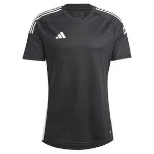 adidas Mens Tiro23 Competition V Neck Short Sleeve Jersey Soccer Cleats  Moisture Wicking - Black