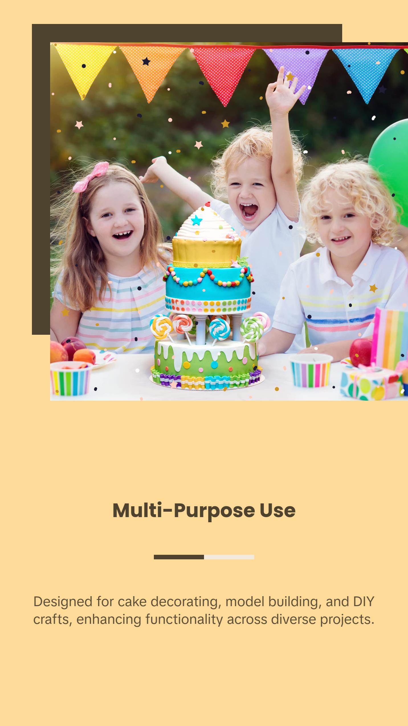 FromJenn Bamboo Cake Dowels for Baking - 12-Inch Rods, 24 Pieces, Ideal for Bakers and Crafts